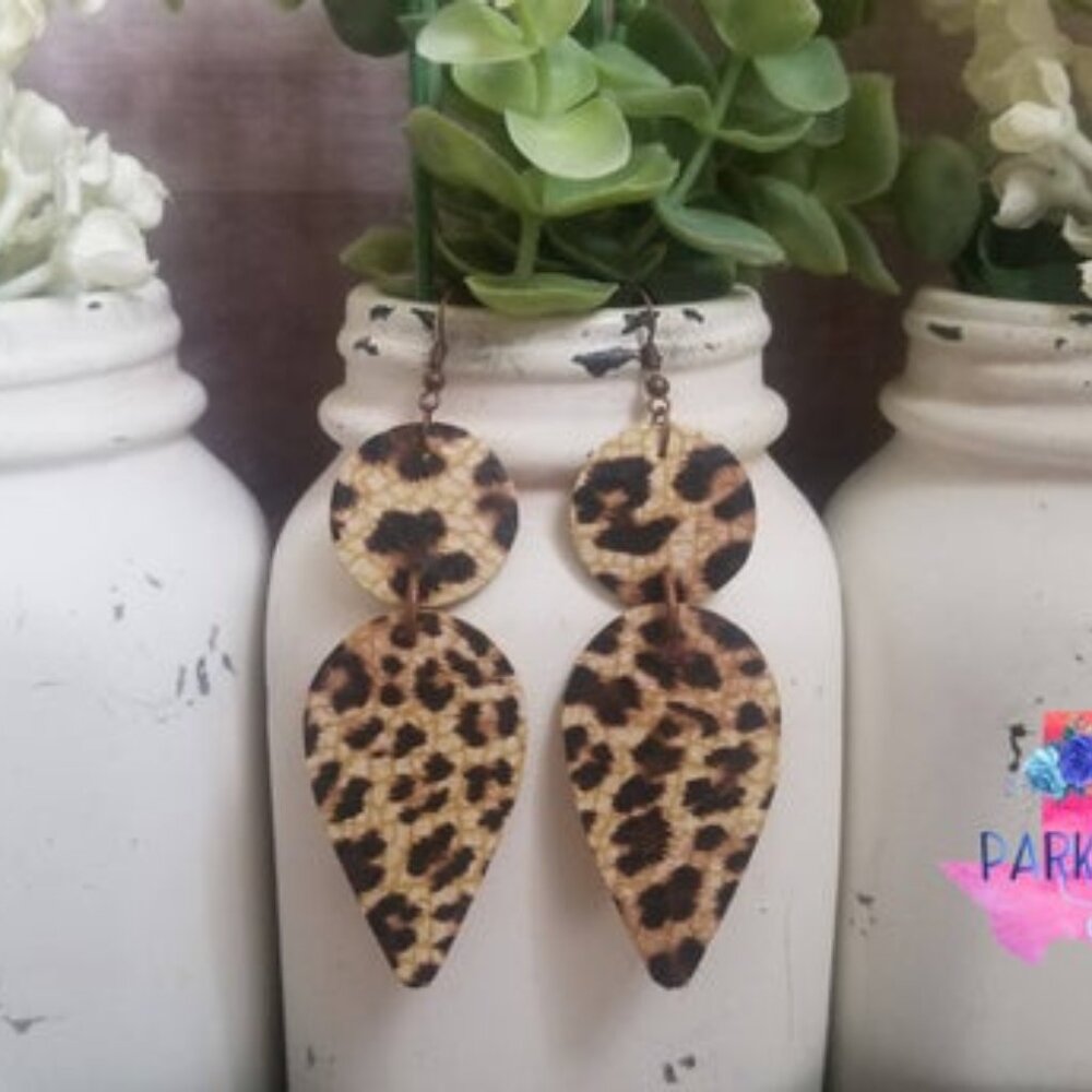 Leopard Dangles - NEW WITH TAGS
